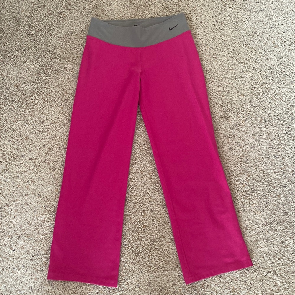 Nike DriFit Pink Flare Yoga Pants Gem